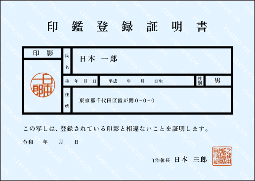 印鑑登録証明書