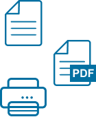 紙・PDF・FAXのアイコン